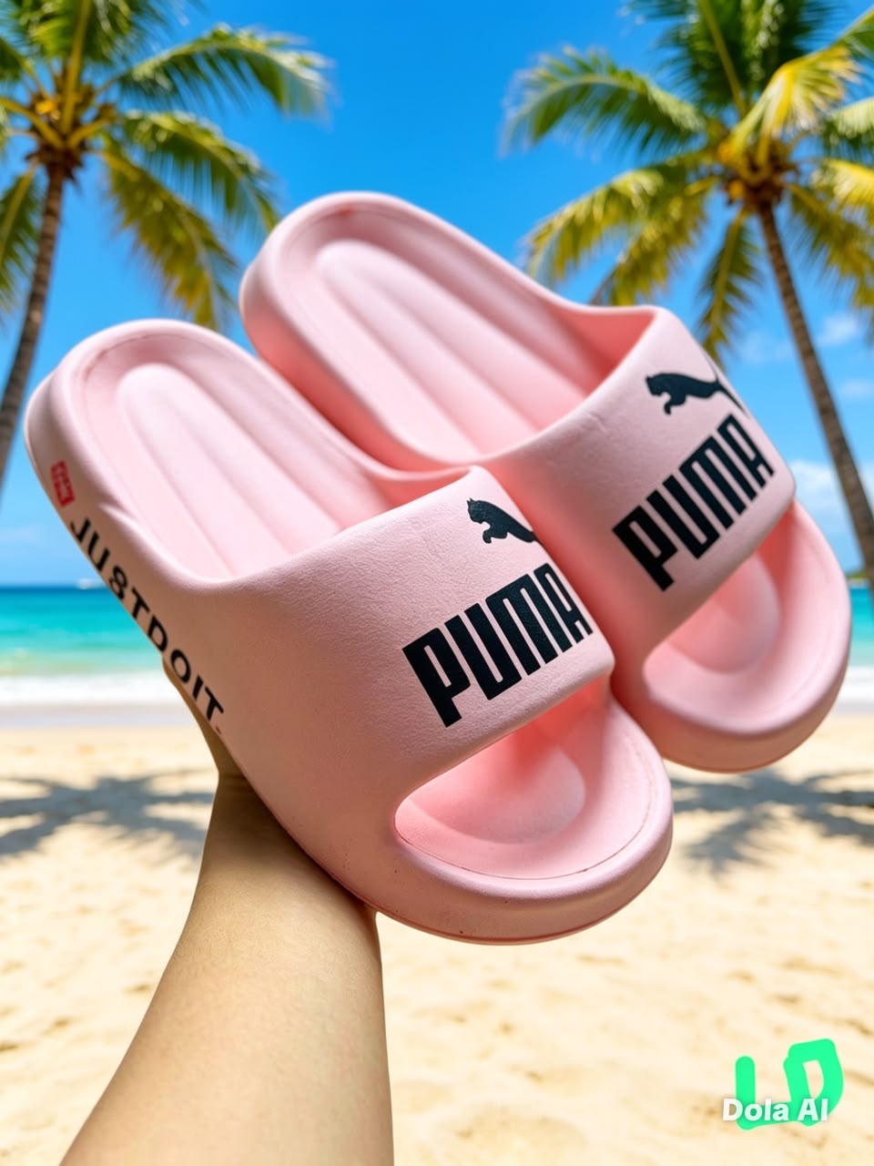 фото женские летние розовые шлепки puma 186769 оптом