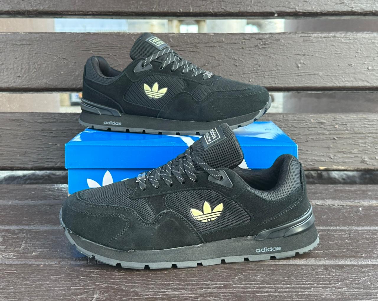 фото мужские черные кроссовки adidas 784864 оптом