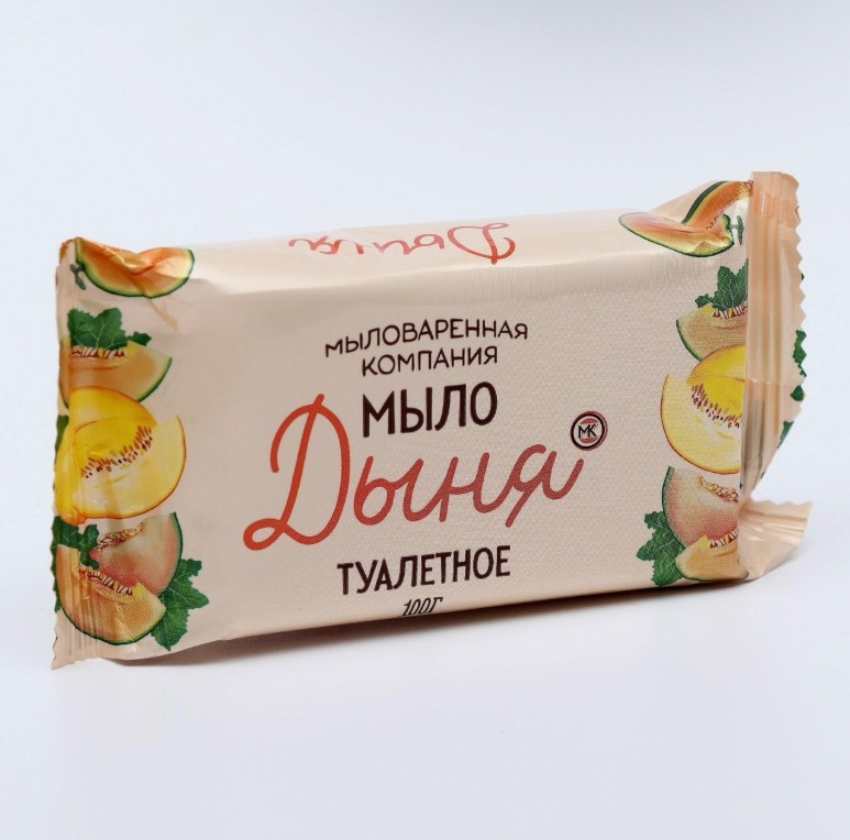 картинка Туалетное мыло мк «дыня» в цветной обертке, 100 г от магазина Одежда+