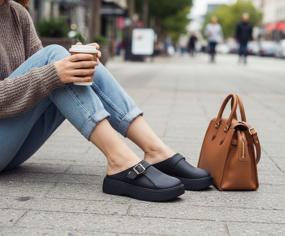 фото Женские весенние черные лоферы 116753 оптом с доставкой