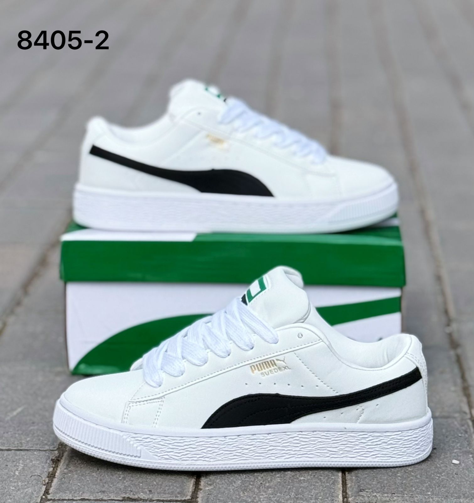 фото мужские белые кроссовки puma 116968 оптом