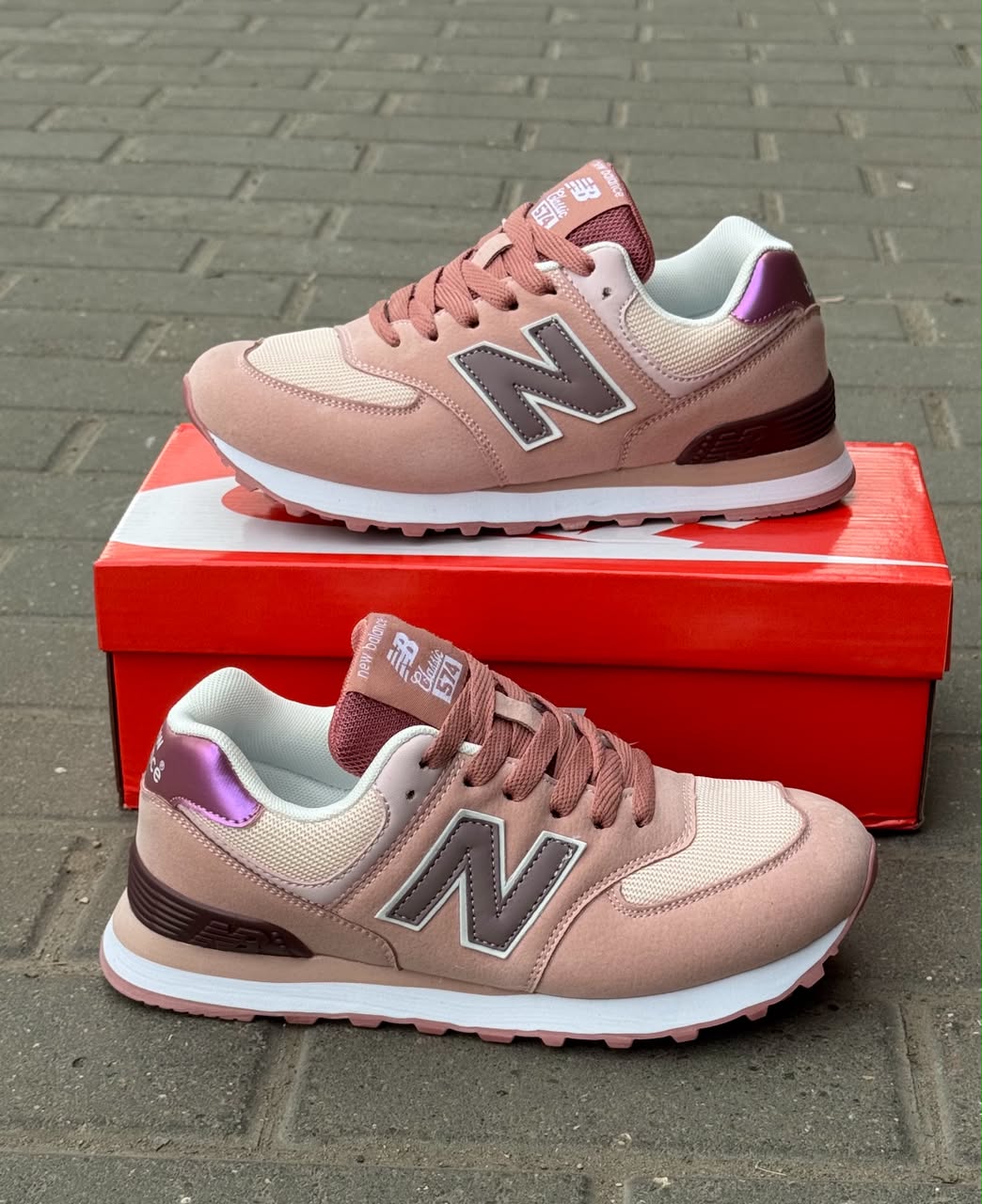 фото женские розовые кроссовки new balance 101606 оптом