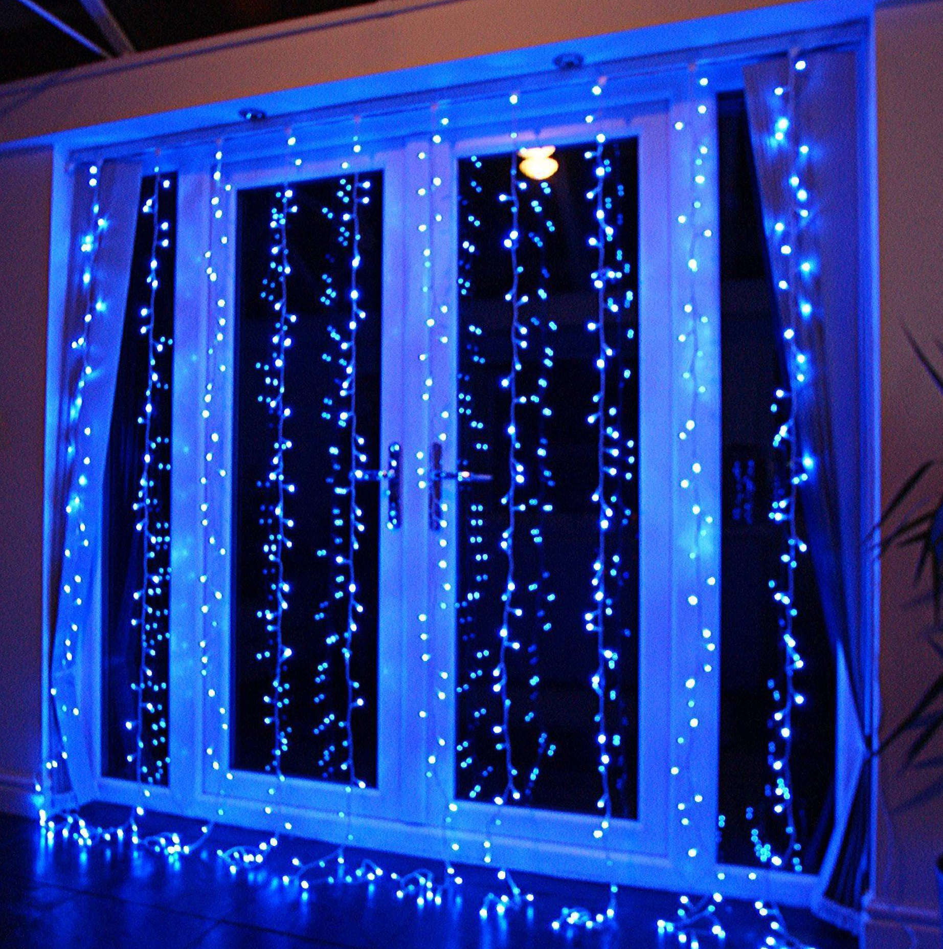 картинка Гирлянда "штора" 1,5х1,5 синяя от магазина Одежда+