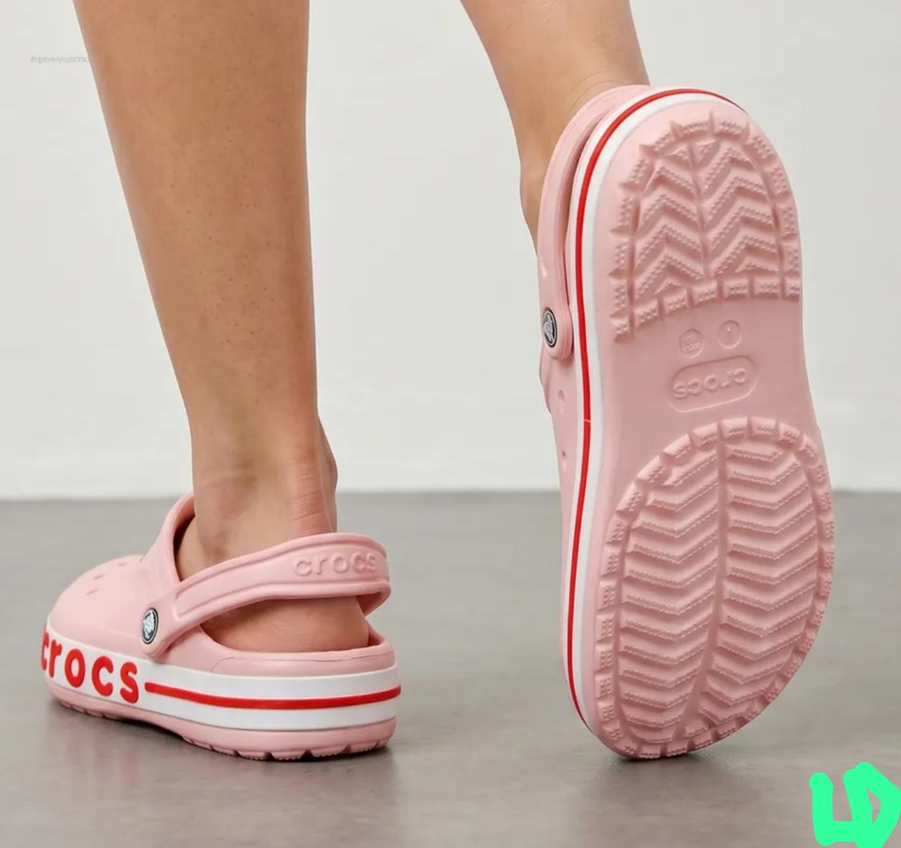 фото женские летние розовые crocs 550331 оптом