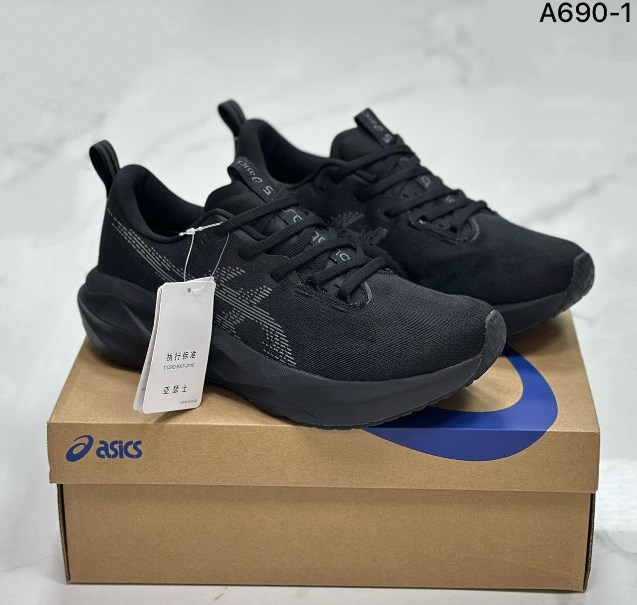 фото мужские черные кроссовки asics 390769 оптом