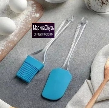 фото лопатка и кисточка силиконовые 2в1 оптом