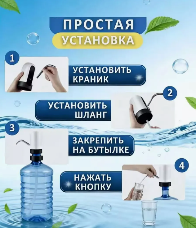 картинка Помпа для воды электрическая от магазина Одежда+