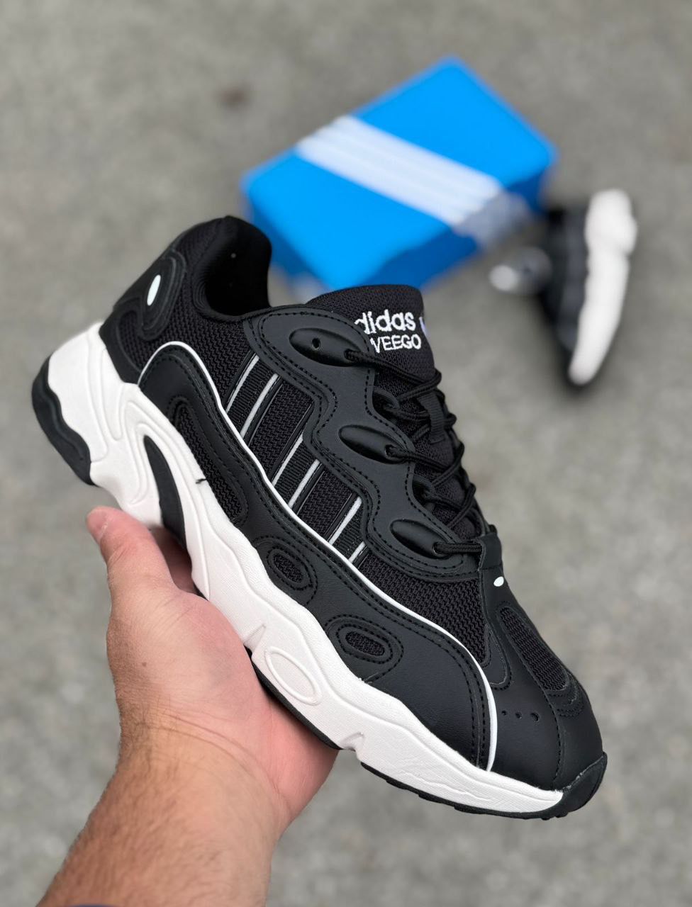 фото мужские черные кроссовки adidas 451653 оптом