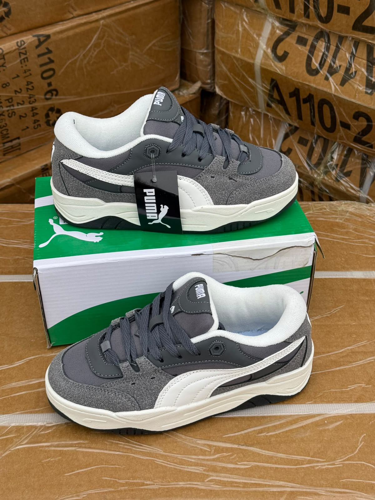 фото женские осенние кроссовки puma с шнуровкой 535071 оптом