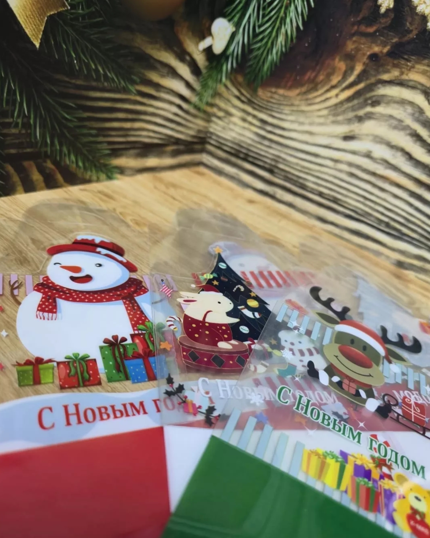 картинка Новогодние пакеты размер: 9x9x13 см от магазина Одежда+