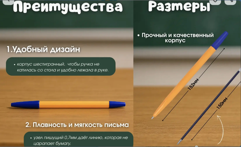 картинка Ручка шариковая синяя от магазина Одежда+