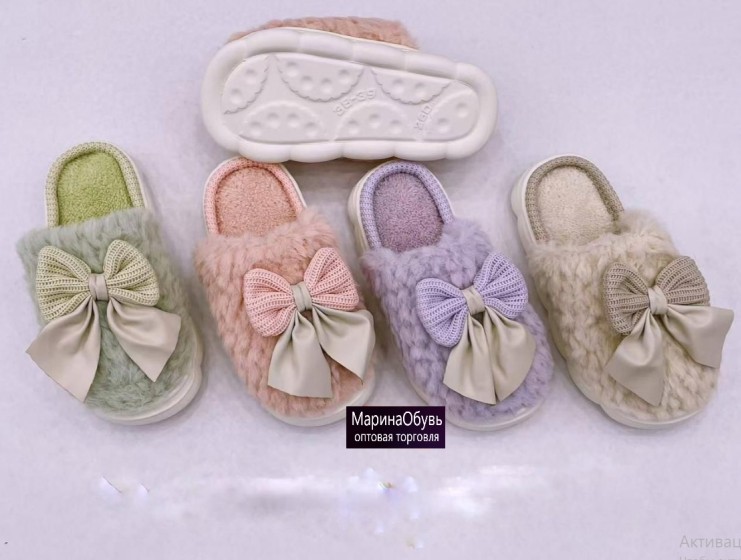 фото зимние женские домашние тапочки оптом