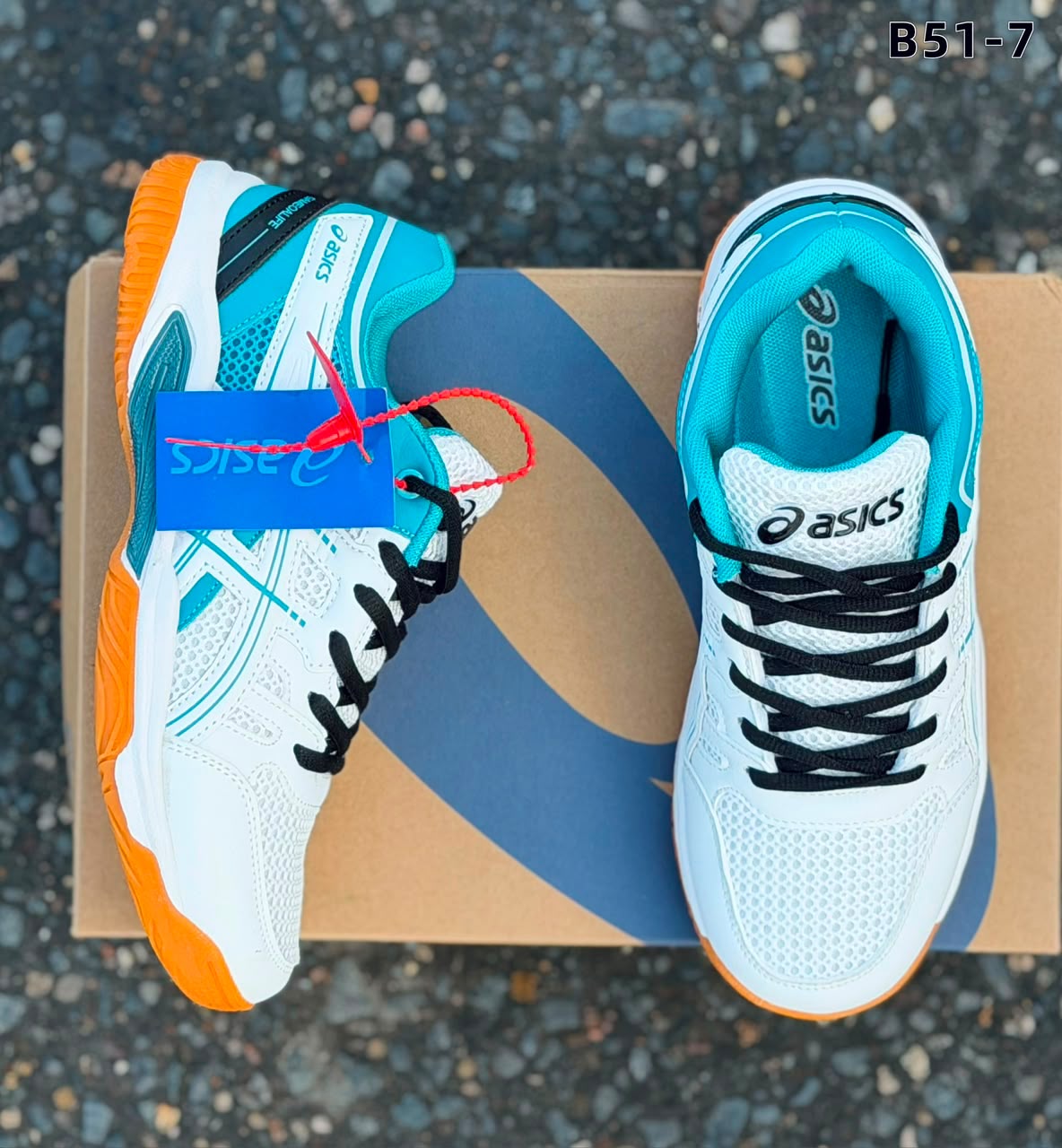 фото мужские осенние кроссовки asics с красными вставками 759379 оптом