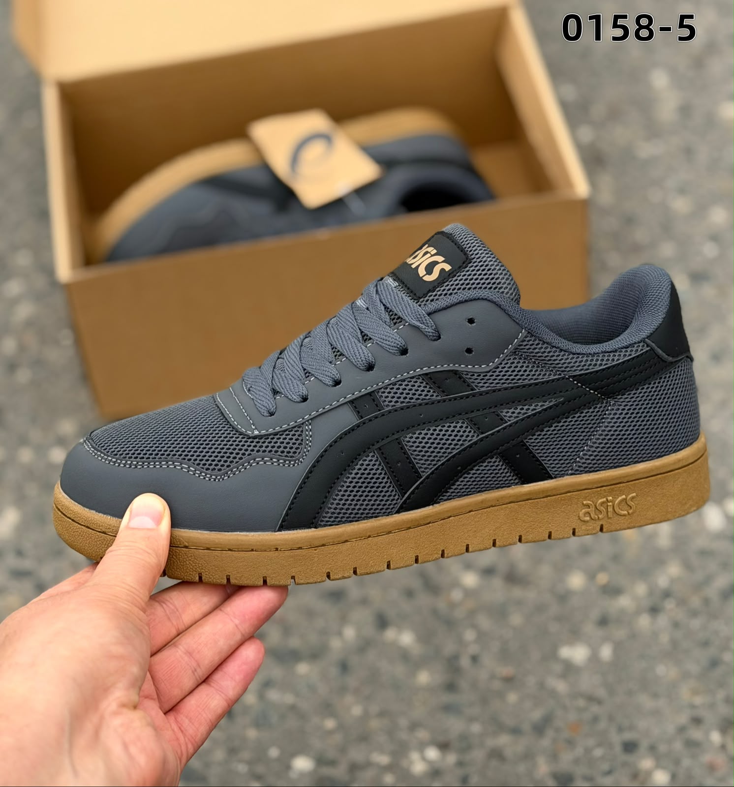 фото мужские черные кроссовки asics 421231 оптом