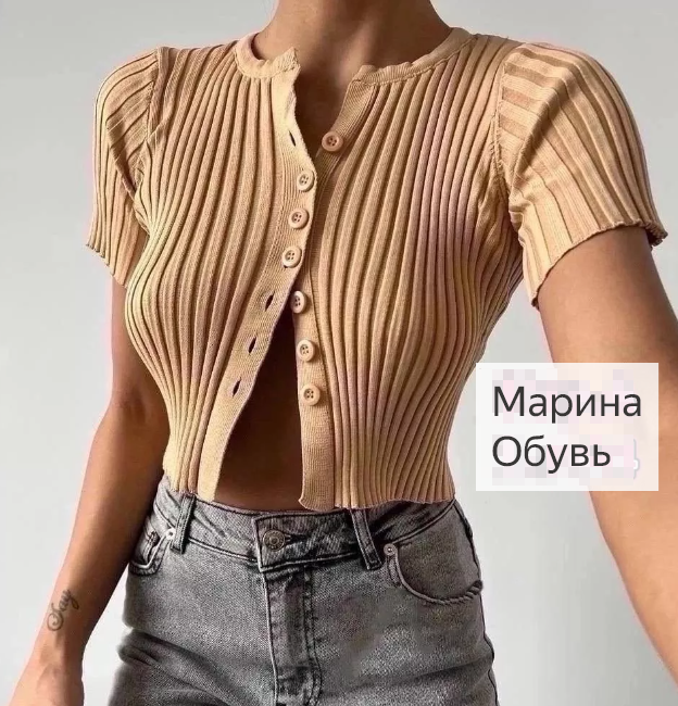 картинка Кроп-топ на пуговицах от магазина Одежда+