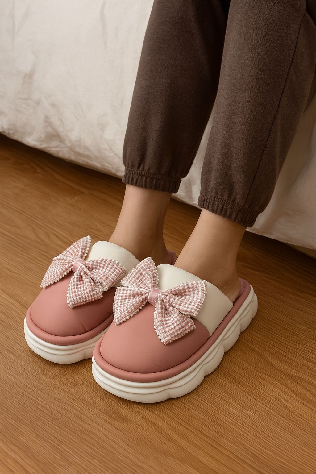 фото зимние женские домашние тапочки оптом