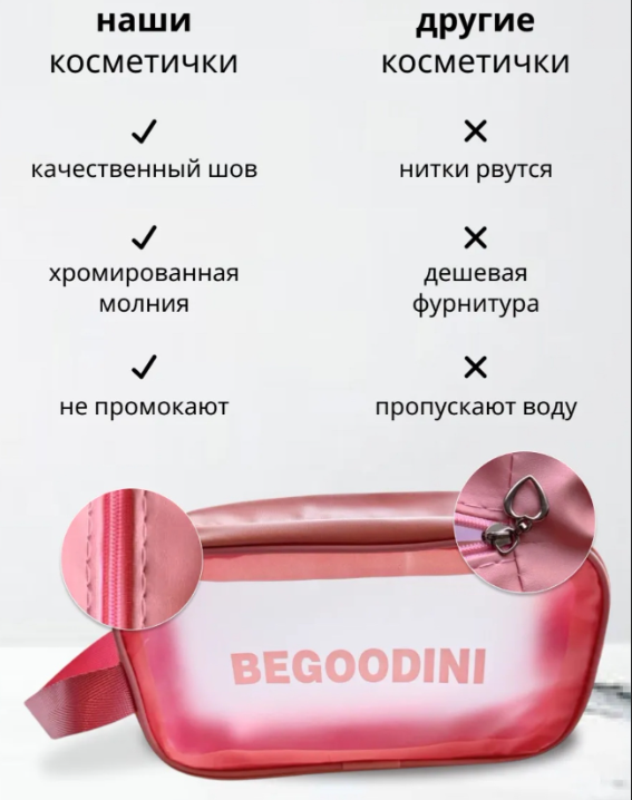 картинка Косметичка женская прозрачная от магазина Одежда+