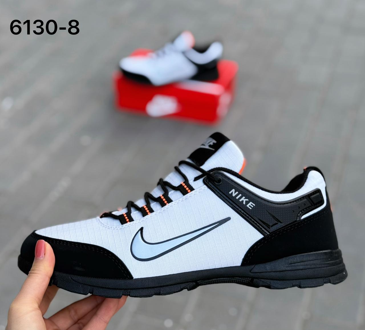 фото Мужские белые кроссовки с черными акцентами 497491 оптом с доставкой