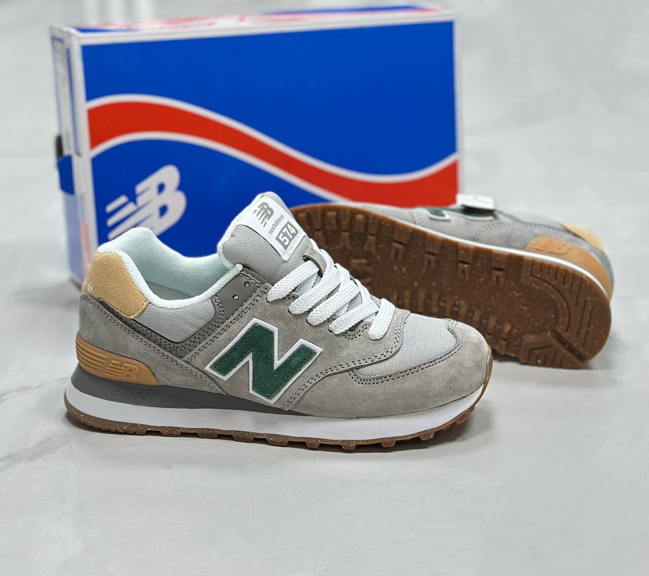 фото мужские серые кроссовки new balance 574 807704 оптом