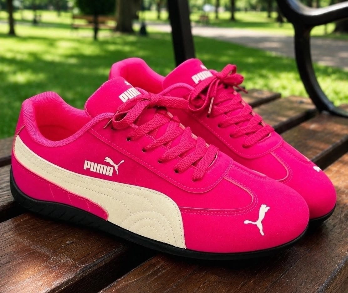 фото женские розовые кроссовки puma 178085 оптом