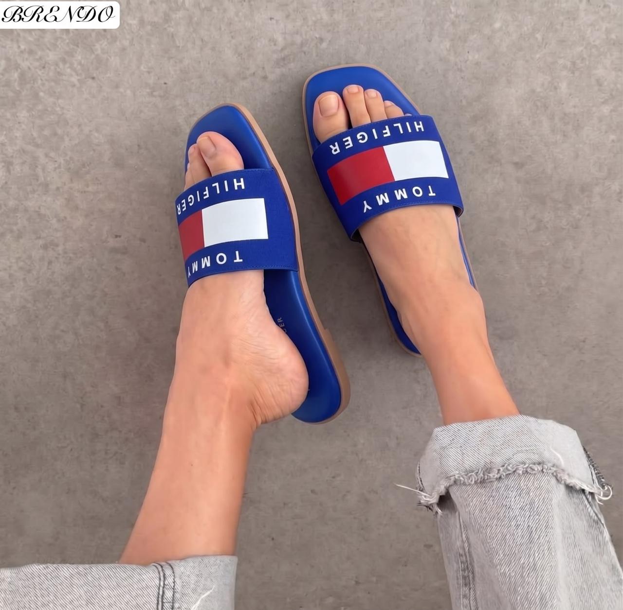 фото женские летние шлепки tommy hilfiger 898641 оптом