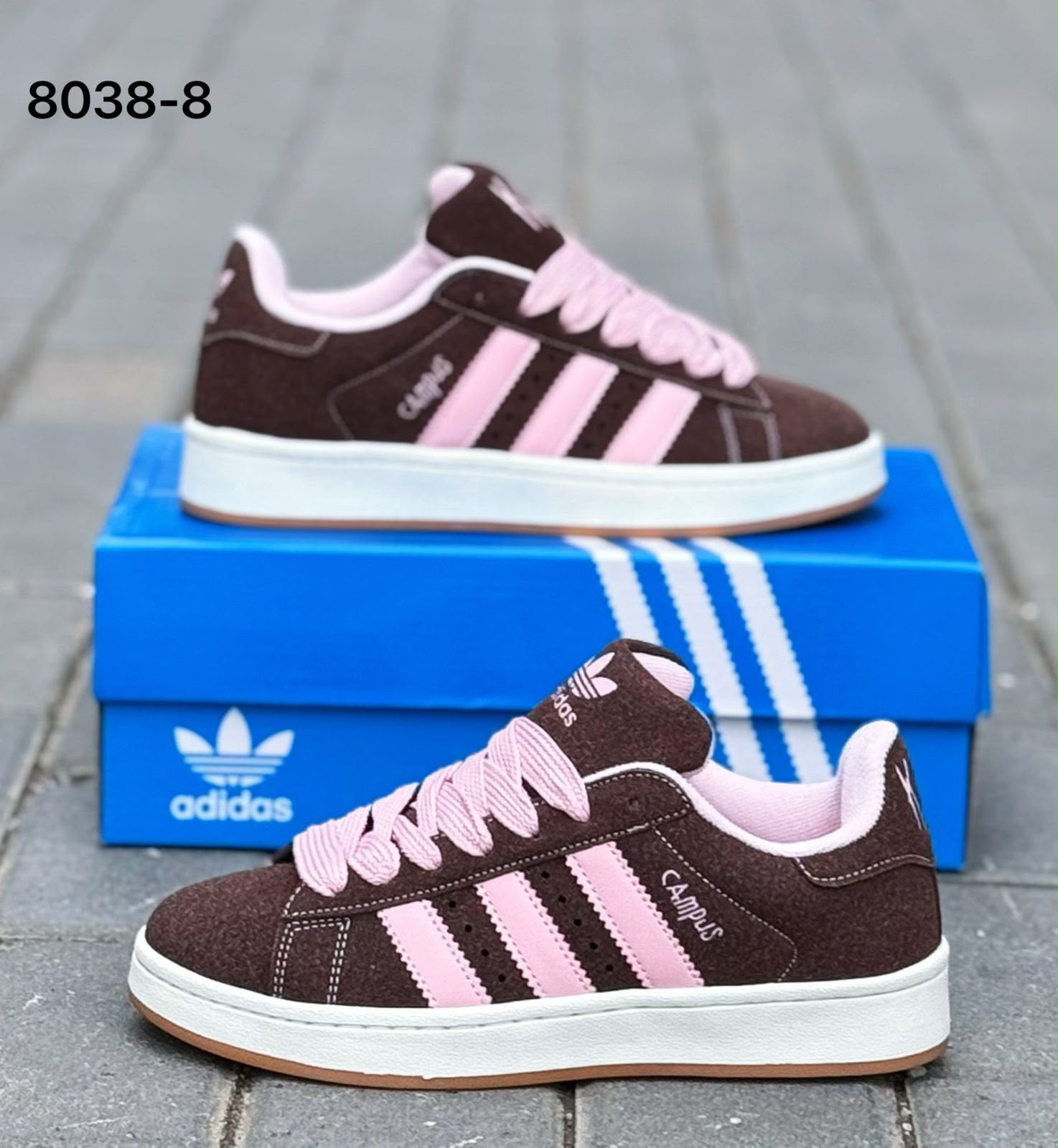 фото женские серые кроссовки adidas campus 871930 оптом