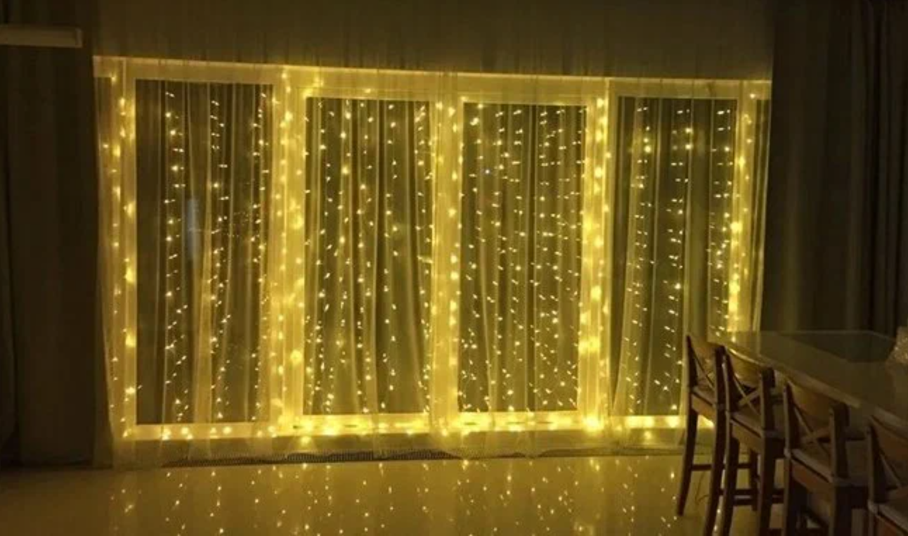 картинка Гирлянда "штора" 3х2 желтая от магазина Одежда+