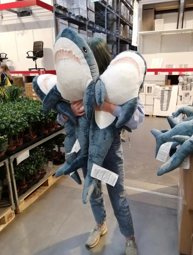 картинка Игрушка Акула синяя 100см от магазина Одежда+