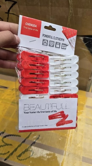 картинка Прищепки пластиковые CHENGDA, 20 штук в наборе от магазина Одежда+