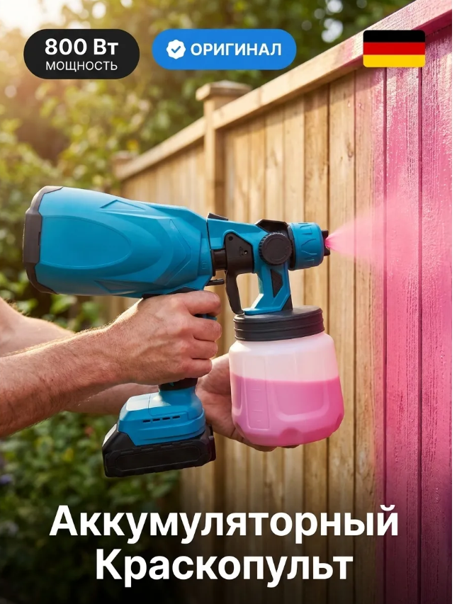 картинка Аккумуляторный краскопульт для покраски от магазина Одежда+