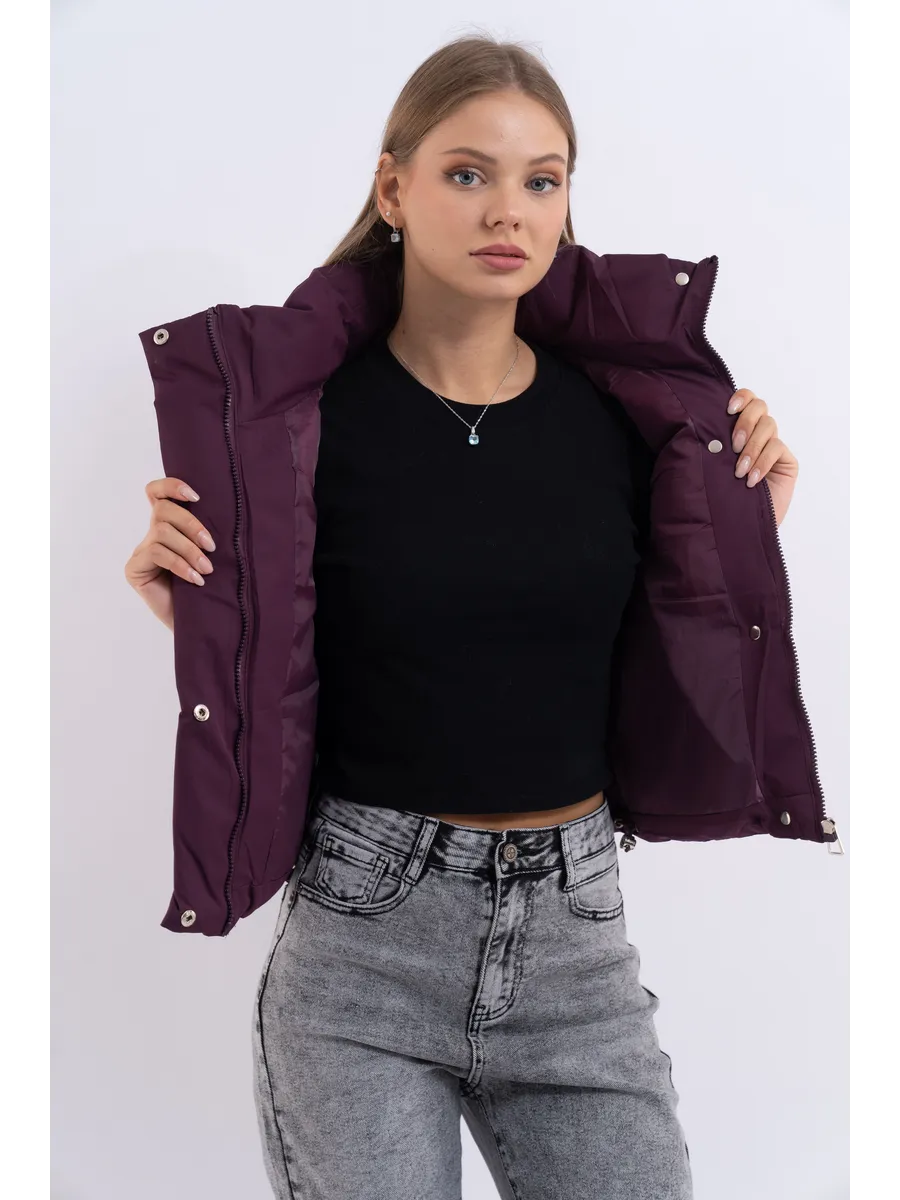 картинка Жилетка утепленная укороченная безрукавка от магазина Одежда+