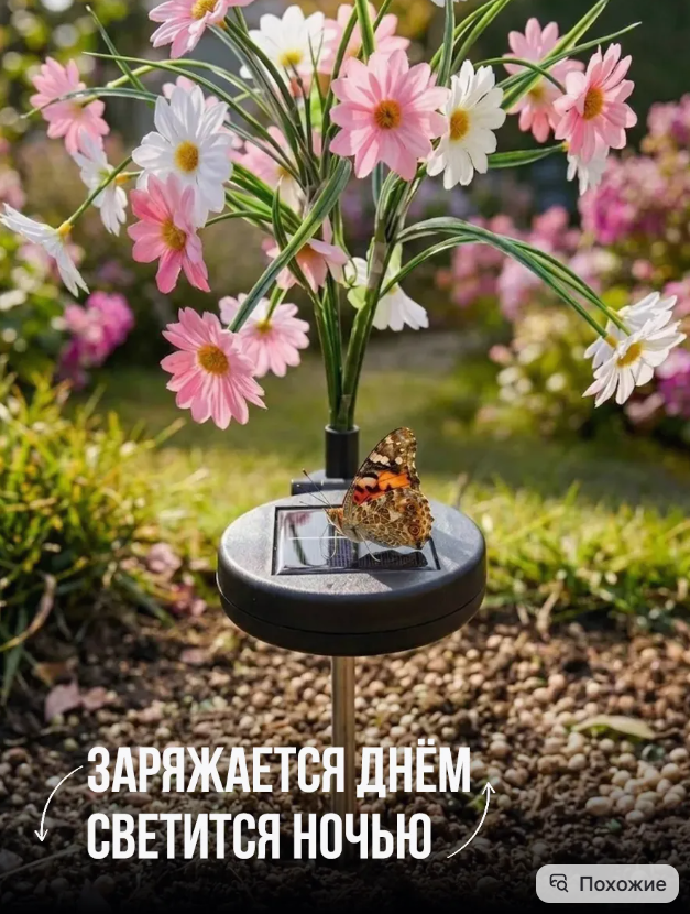 картинка Светильник уличный на солнечных батареях от магазина Одежда+