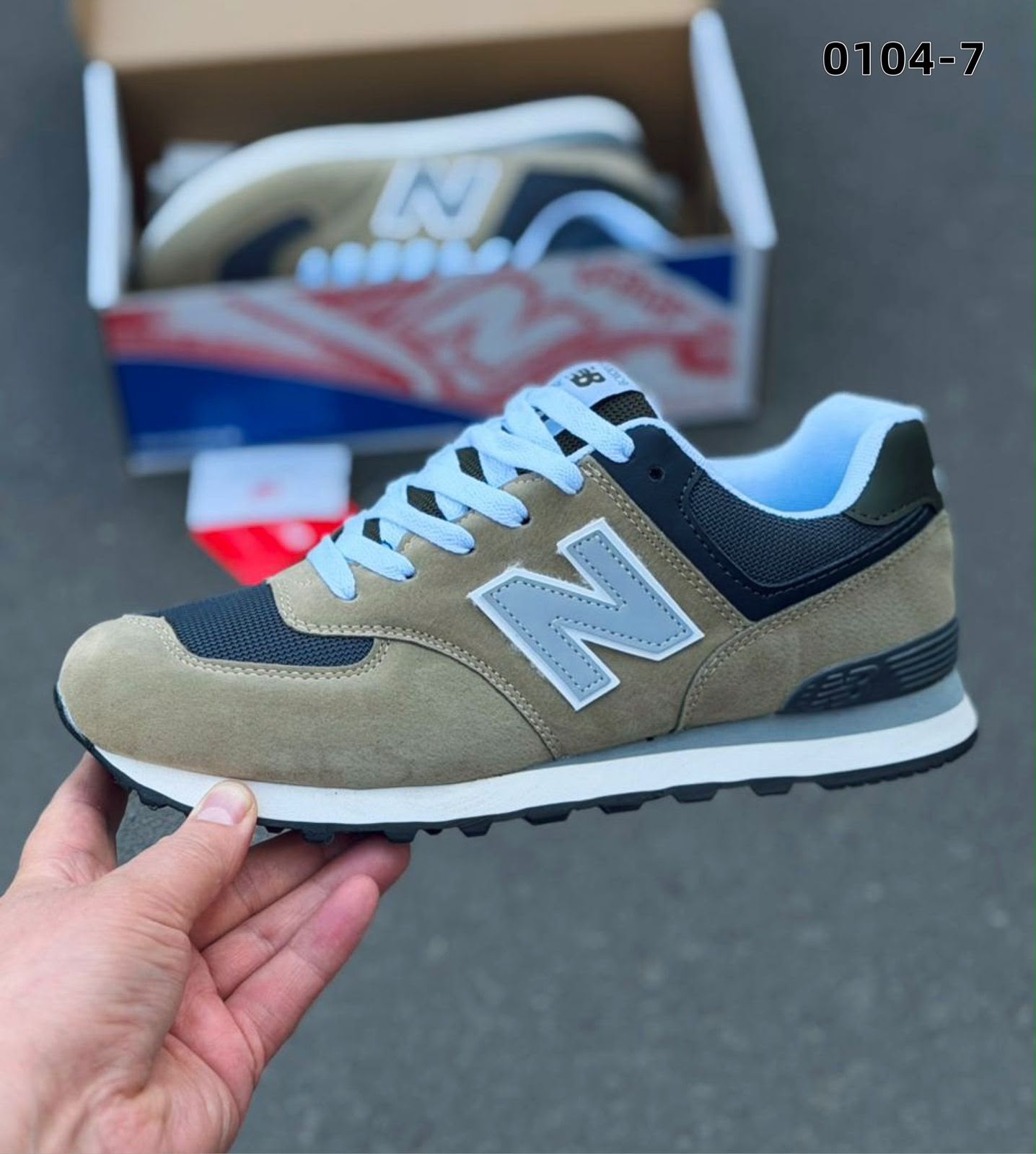 фото Мужские белые кроссовки New Balance 472091 оптом с доставкой