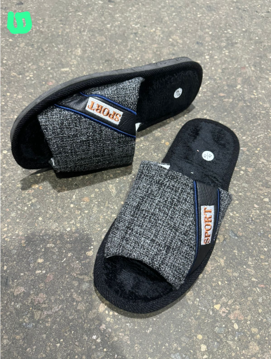 фото зимние мужские домашние тапочки оптом