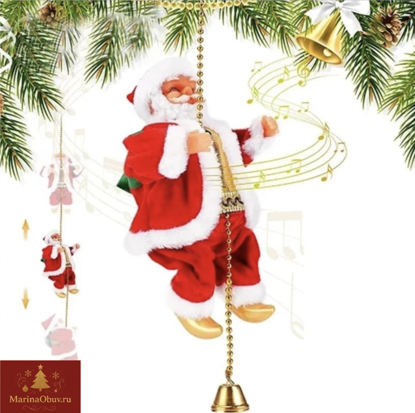 картинка Дед Мороз на веревочке 21см  Ассорти от магазина Одежда+