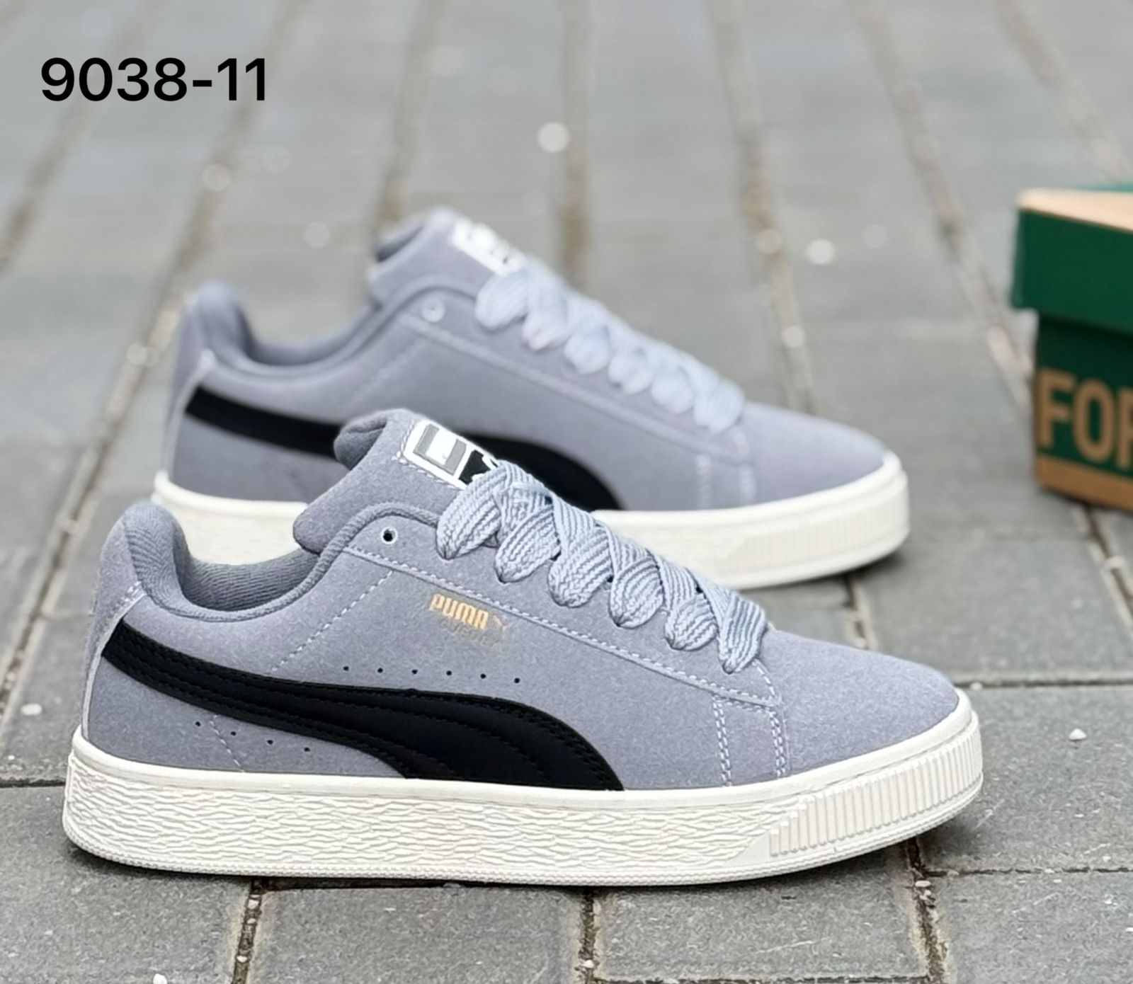 фото мужские серые кроссовки puma 817691 оптом