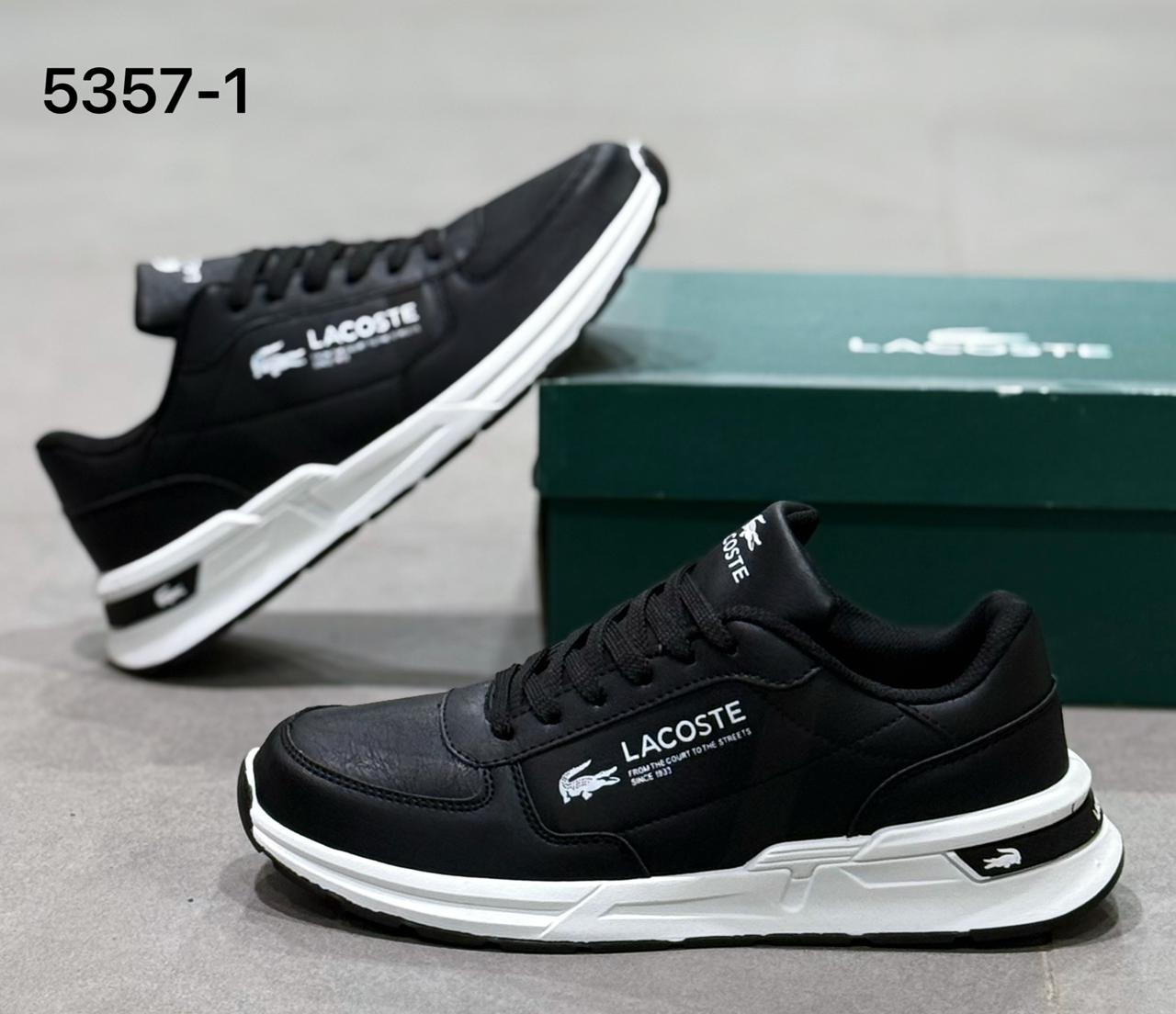 фото мужские черные кроссовки lacoste 224975 оптом