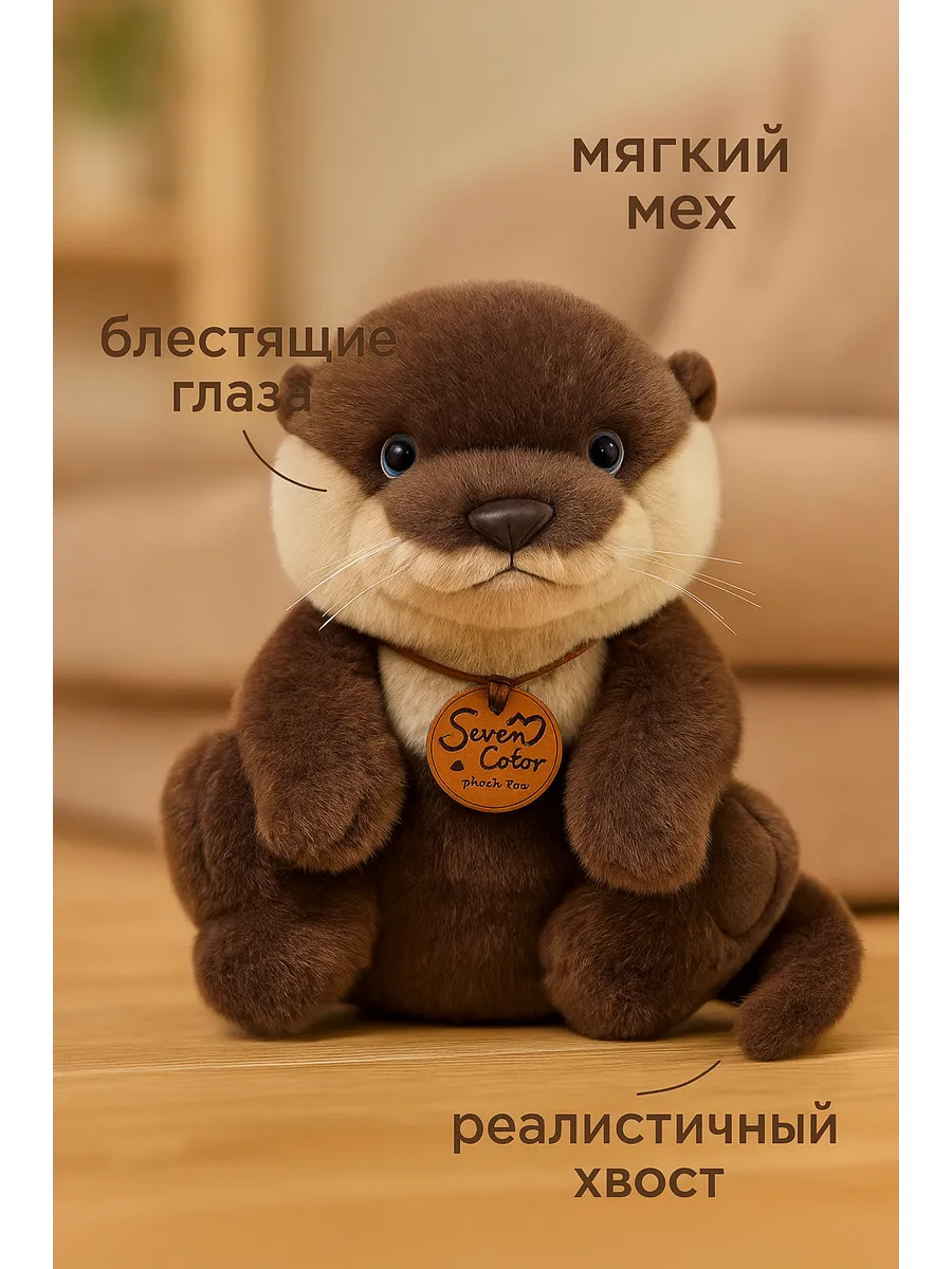 картинка Мягкая игрушка выдра 30 см от магазина Одежда+