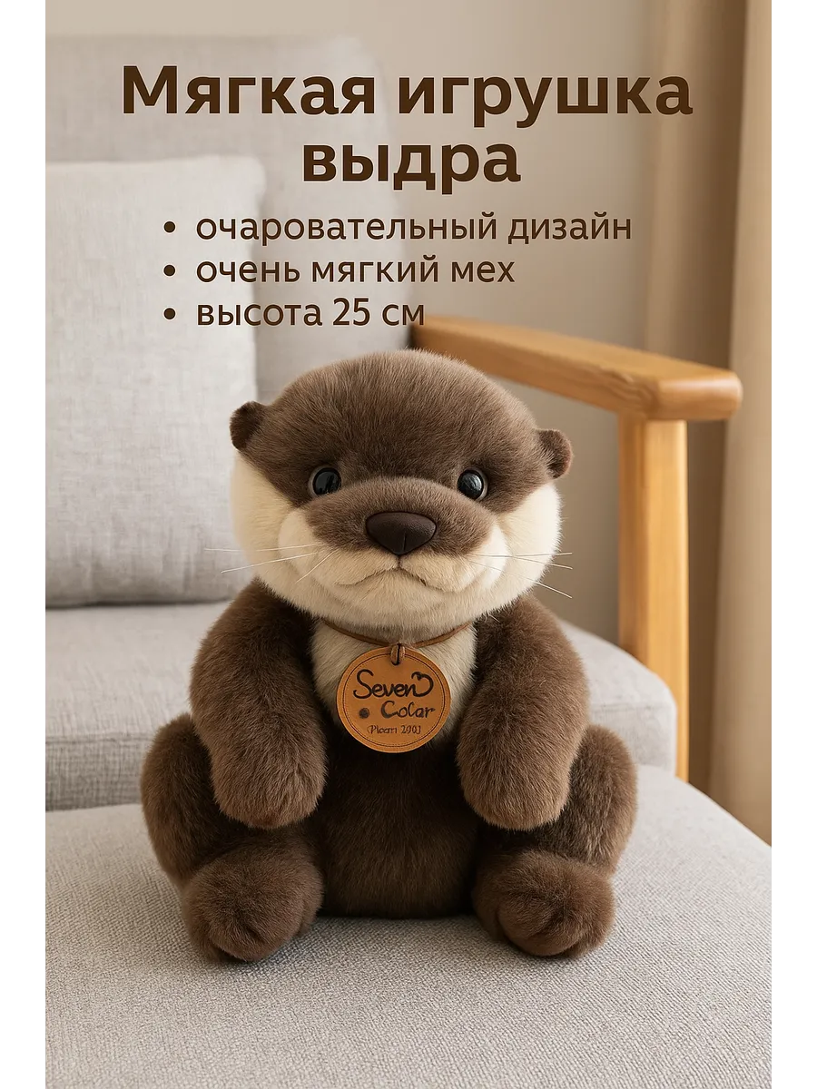 картинка Мягкая игрушка выдра 30 см от магазина Одежда+