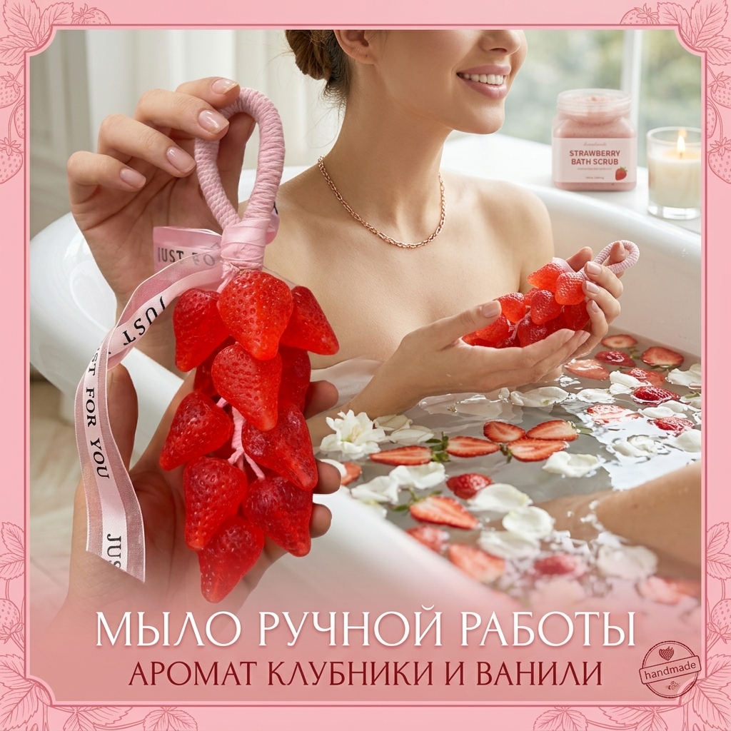 картинка Handmade Soap Roses: роскошный подарок, мыльные розы кораллового оттенка, cruelty‑free, ароматерапия от магазина Одежда+