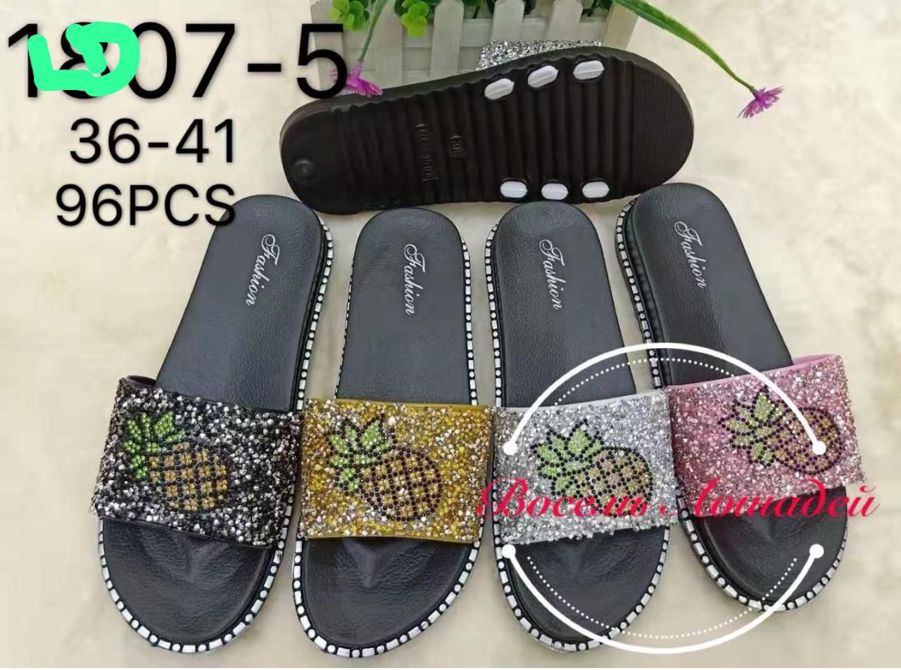 фото женские летние слайды с декоративными straps 156196 оптом