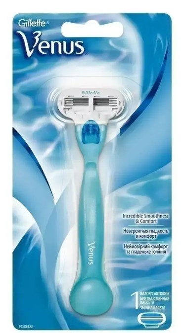 картинка Бритва женская станок для бритья 1 кассета 3 лезвия от магазина Одежда+