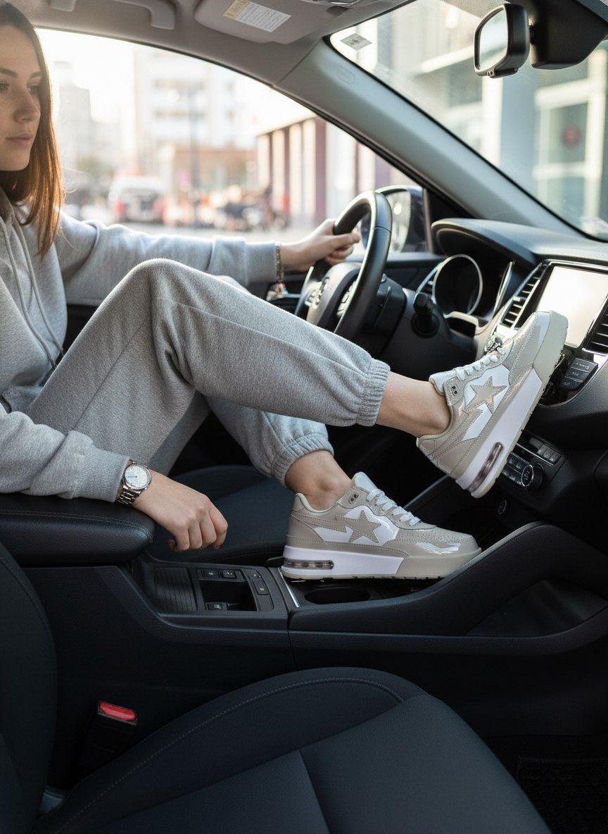 фото женские черно-белые кроссовки с звездой 271097 оптом