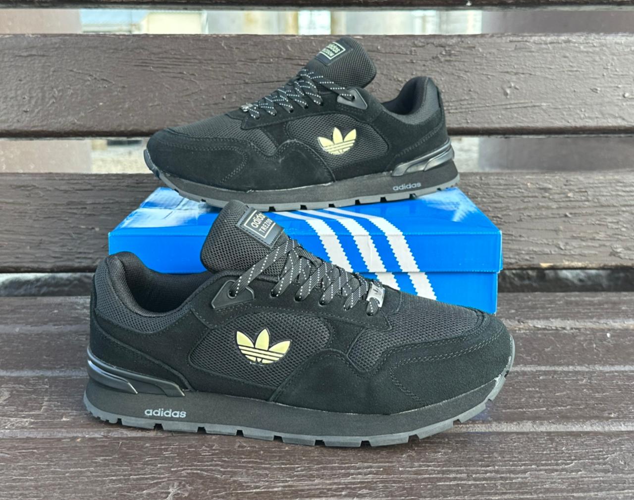 фото мужские черные кроссовки adidas 325199 оптом