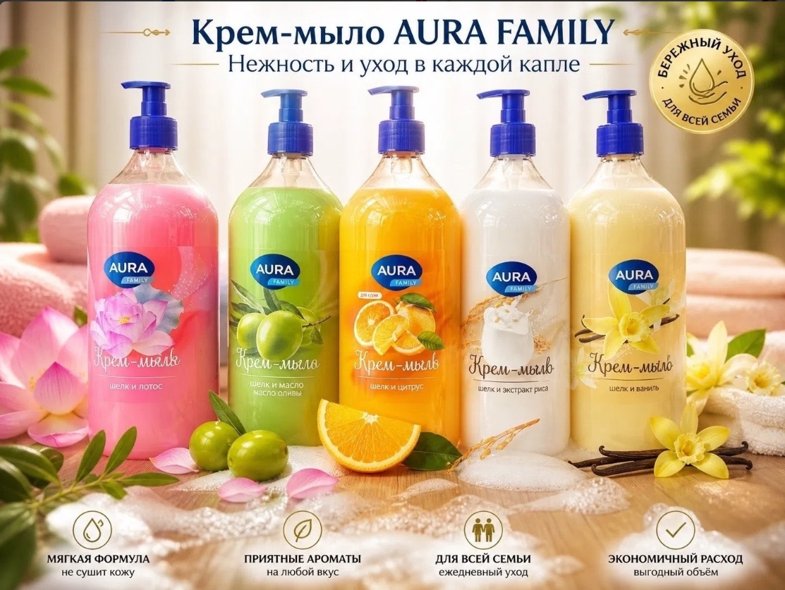 картинка Крем- мыло AURA FAMILY от магазина Одежда+