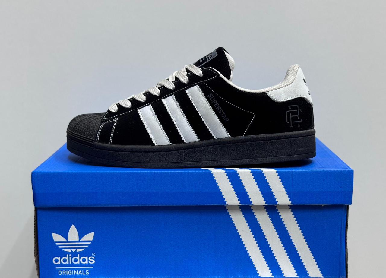 фото Мужские серые кроссовки Adidas Superstar 273881 оптом с доставкой