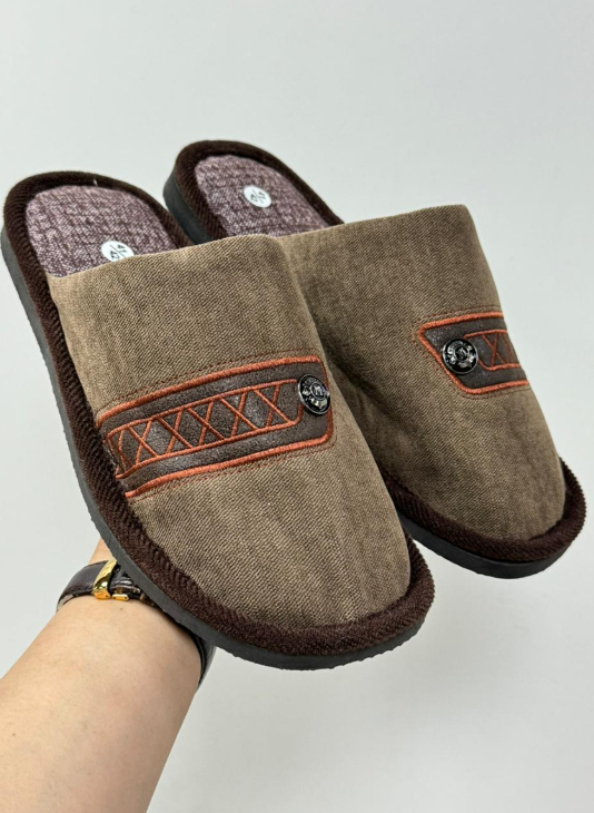 фото зимние мужские домашние тапочки оптом