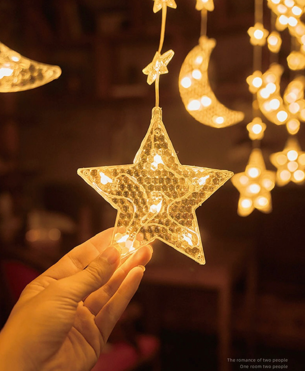 картинка Новогодняя гирлянда звезда+луна от магазина Одежда+