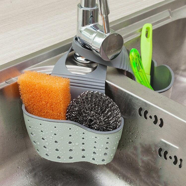 картинка Корзина для слива кухонной раковины, держатель для кухонной раковины, регулируемая полка для мыла, подвесная корзина для слива, сумка для кухонных принадлежностей от магазина Одежда+