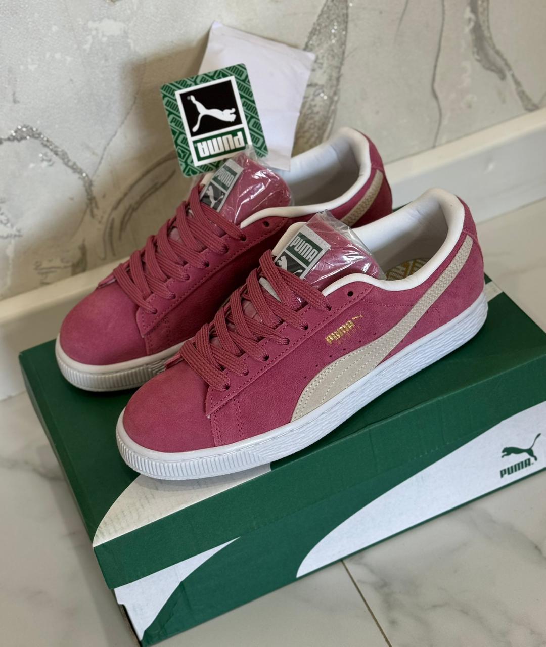 фото женские розовые кроссовки puma 567373 оптом